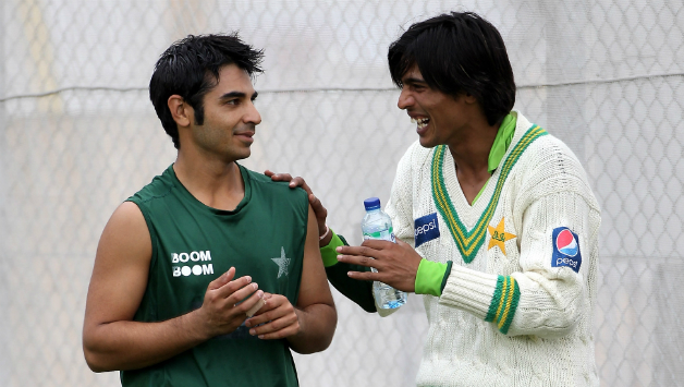 Salman Butt (left), Mohammad Aamer and Mohammad Asif (not in photo) were banned from the sport after being found guilty of spot-fixing during the 2010 tour of England © Getty Images