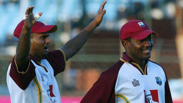 Shiv Chanderpaul (left) complimented Brian Lara's (right) genius stroke-play © Getty Images