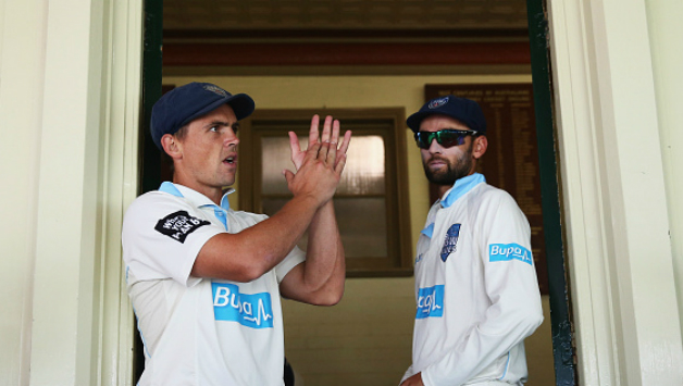 Steve O'Keefe (left) and Nathan Lyon have bowled together for New South Wales © Getty Images