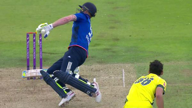 Ben Stokes was ruled out obstructing the field Picture Courtesy Sky Sports