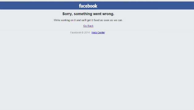 Facebook, the largest social networking website in the world, crashed following Sourav Ganguly's election as CAB president © Facebook screenshot