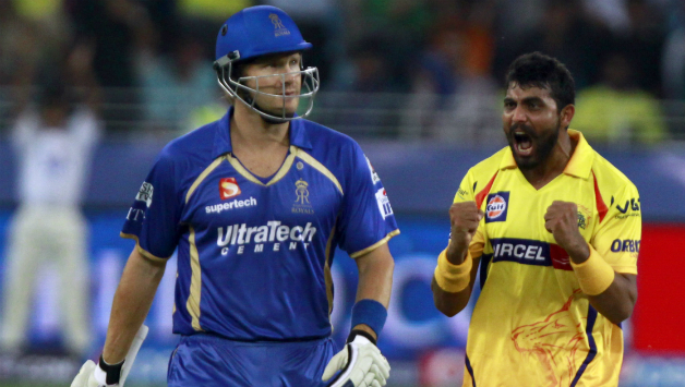 Shane Watson (left) and Ravindra Jadeja, two of the more well-known players of Rajasthan Royals and Chennai Super Kings © IANS