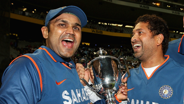 Virender Sehwag (Left) would have called curtains on his career had Sachin Tendulkar not advised him against it © Getty Images