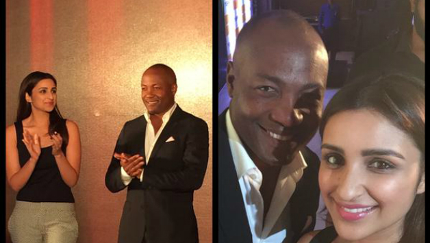 Parineeti Chopra (extreme left and right) called Brian Lara a "humble human being" © Parineeti Chopra Twitter handle