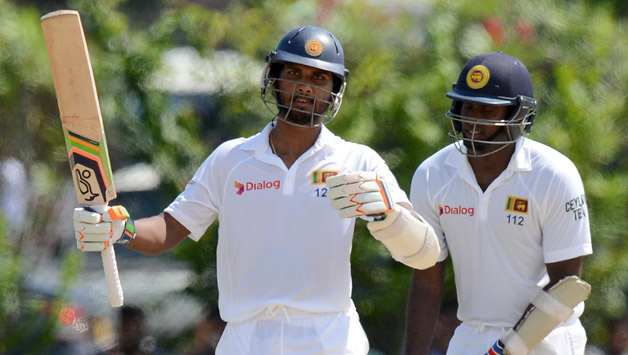 Dinesh Chandimal (left) has carried his excellent form with the bat into this series as well © AFP