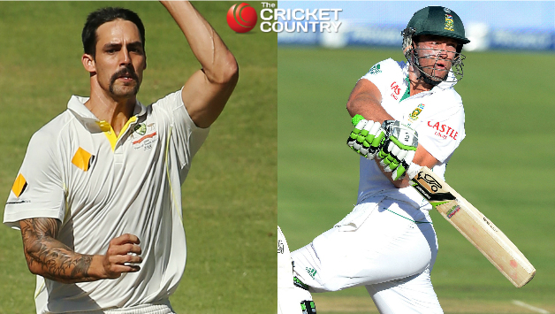 Mitchell Johnson (left) and AB de Villiers © Getty Images