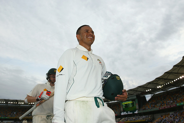 Usman Khawaja remained not out on 102 at the end of play scoring his first Test ton ©Getty Images