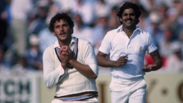  Roger Binny catches Desmond Haynes off MadanLal in World Cup final, 1983 as Kirti Azad (behind) rushes to celebrates him © Getty Images