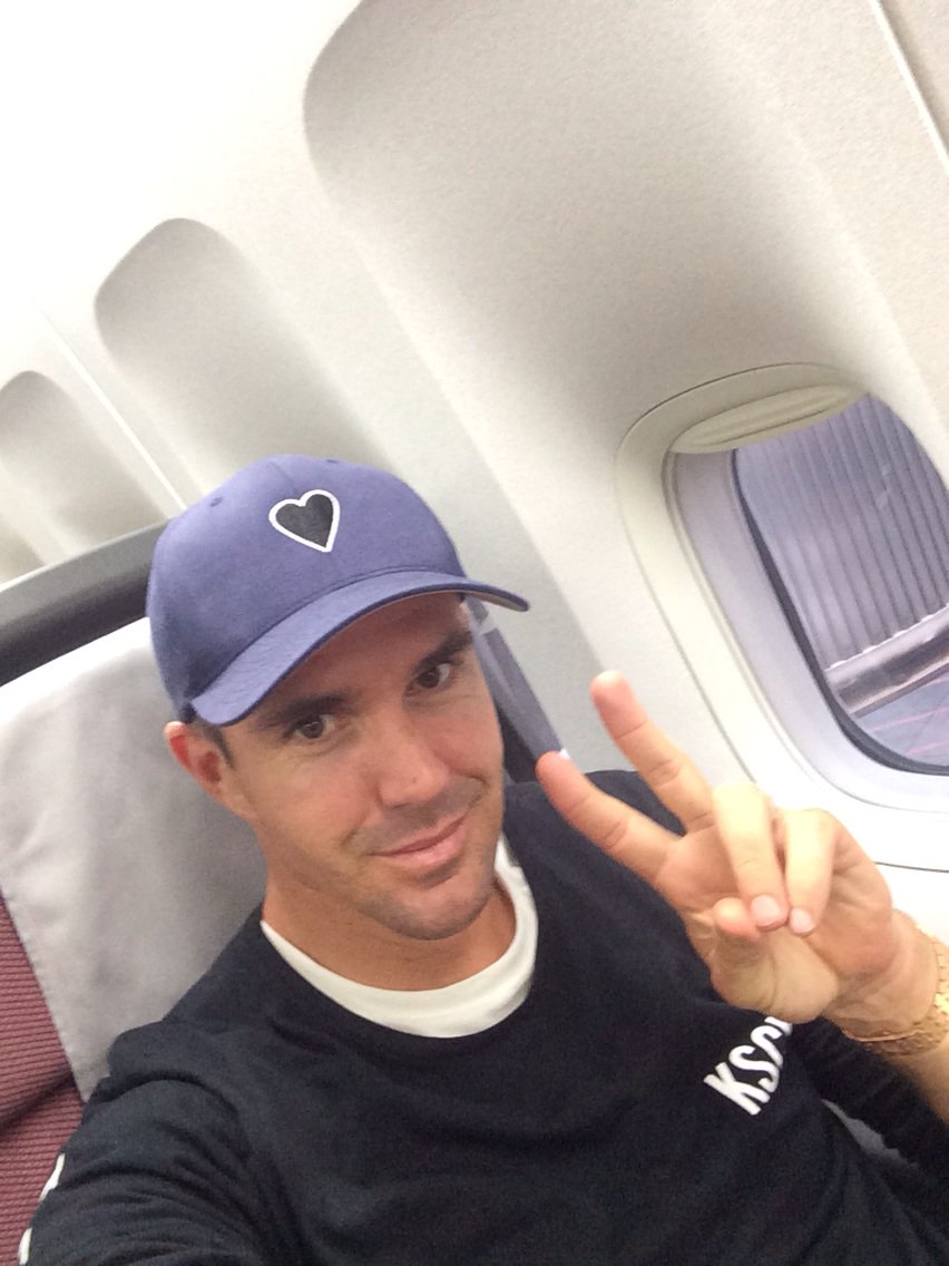 Kevin Pietersen while departing for BBL from South Africa.  (Photo Courtesy: Kevin Pietersen ‏Twitter account)