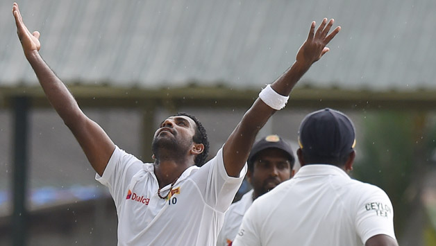 Dhammika Prasad had an on-filed spat with Ishant Sharma in Lanka's last series against India © Getty Images