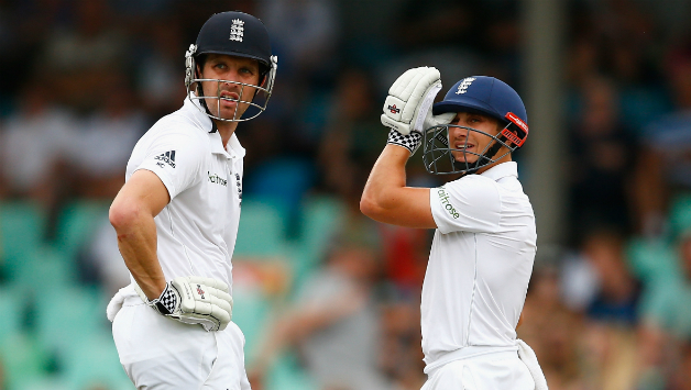 James Taylor (left) and Nick Compton up an impressive 100 plus run stand for the fourth wicket, as England came from behind to finish Day 1 on top © Getty Images