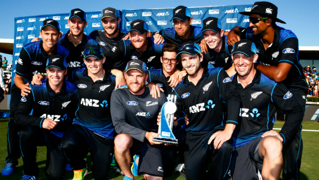 New Zealand have proven that they're as capable an ODI team under Kane Williamson (centre right) as under Brendon McCullum (centre left) © Getty Images