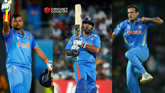 (from left) Suresh Raina, Yuvraj Singh, and Irfan Pathan: India's past stars who might return some of India's lost glory © Getty Images
