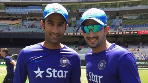 Rishi Dhawan & Gurkeerat Singh finally make debut for India. Photo courtesy: Twitter