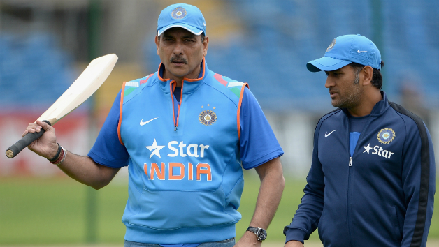 Ravi Shastri (Left) has fiercely defended MS Dhoni when it was most required © Getty Images