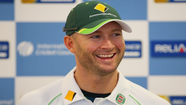 Michael Clarke was dropped twice early batting at No. 3 for his old team Western Suburbs against Randwick-Petersham © Getty Images