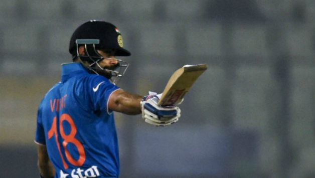 Virat Kohli scored a match-winning, unbeaten 56 for India © AFP