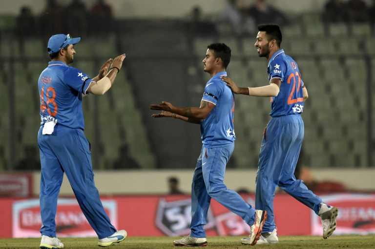Pawan Negi made his T20I debut for India © AFP