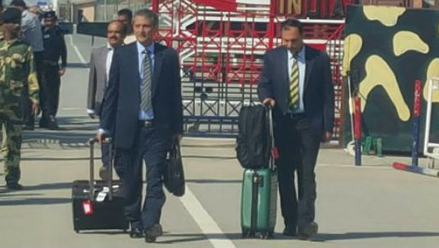 Pakistani authorities arriving in India for assessing security measures. Photo courtesy: ANI on Twitter
