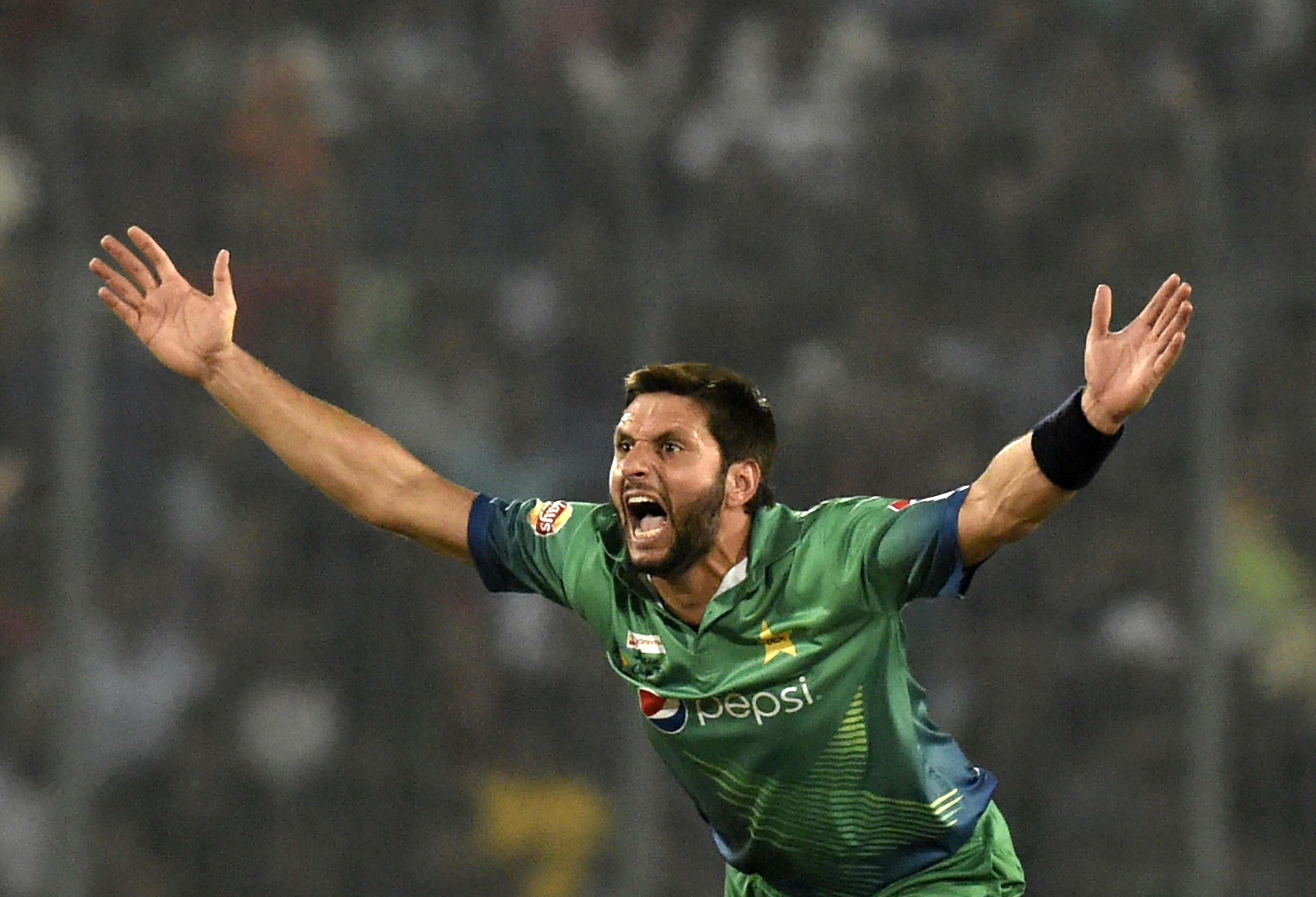 Shahid Afridi is under a lot of pressure from fans back home in Pakistan © AFP