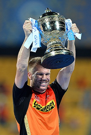 David Warner skippered SRH to their first ever IPL title © AFP