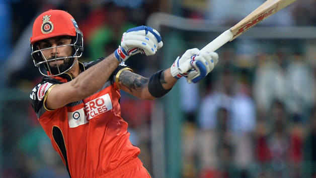 Virat Kohli (above) was dismissed for an unfortunate duck by fast bowler Dhawal Kulkarni © AFP