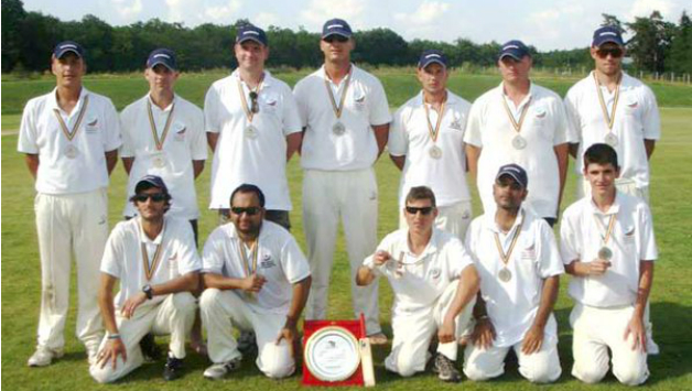 Bulgaria's national cricket team, after winning the Continental Cup 2013. Picture courtesy: Twitter ( @vishalyadavgcc)