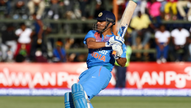 MD Dhoni was bowled by Donald Tiripano in the 3rd T20I against Zimbabwe © AFP