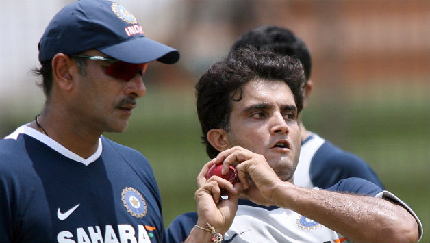 Ravi Shastri (left) slammed Cricket Advisory Committee (CAC) Sourav Ganguly for not being present in the meeting when he was interviewed through skype © AFP
