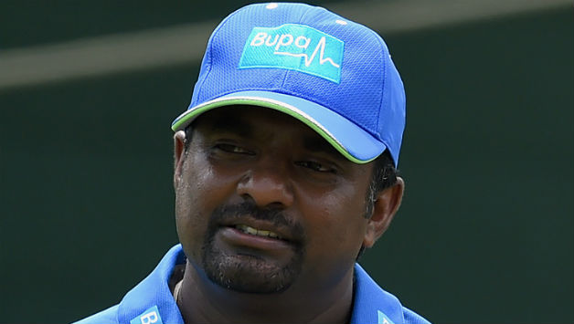 Muttiah Muralitharan during Australia's training session ahead of the first Test © AFP
