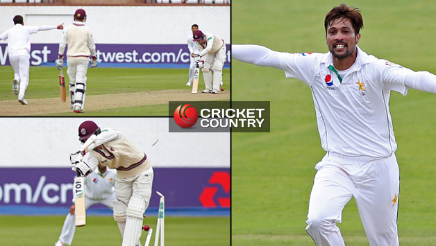 Mohammad Aamer during Day-2 of Somerset vs Pakistan on Monday © Getty Images