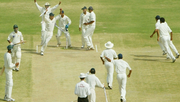 India claimed their first-ever Test win in Pakistan at 2004 by an innings and 52 runs © Getty Images