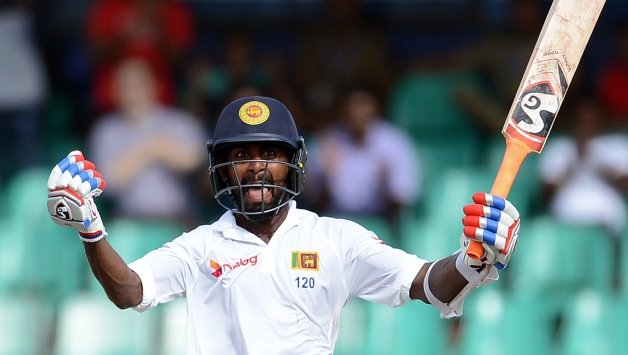 Kaushal Silva celebrates his Third Test ton on Day Four of Third Test © AFP