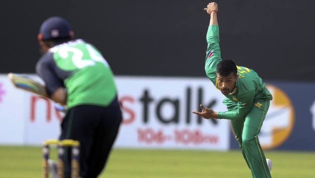 Mohammad Aamer bowling during 1st ODI at The Village in Dublin on Thursday © AFP