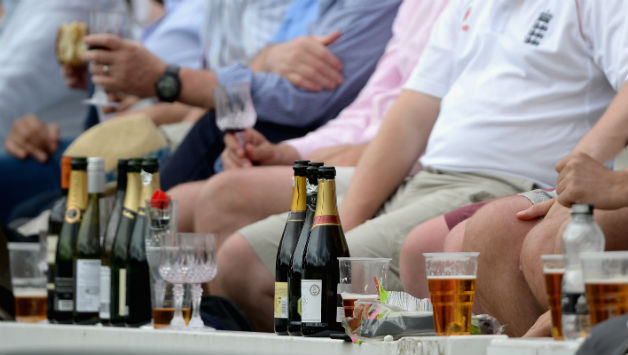 It has become customary for fans to aim corks onto the pitch when they open their champagne © Getty Images