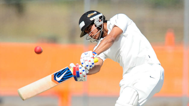 Manish Pandey was unbeaten on 77 at Tea © Getty Images