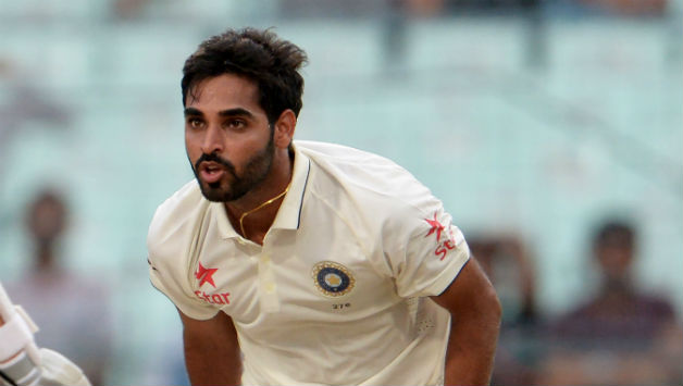 Bhuvneshwar Kumar ended Day Two of the second Test against New Zealand with figures of 5 for 33 © AFP