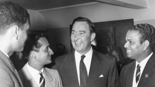 From left: Polly Umrigar, Datta Gaekwad, Denis Compton, Vijay Manjrekar © Getty Images