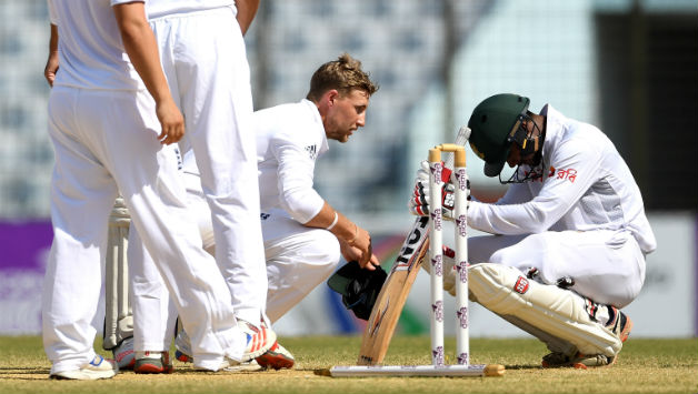 Sabbir Rahman (Extreme Right) was shattered after Bangladesh succumbed to a narrow defeat in the 1st Test against England © Getty Images