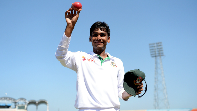 Mehedi Hasan took 12 wickets in the second Test as Bangladesh wrapped up a 108-run victory in Dhaka on Sunday © Getty Images