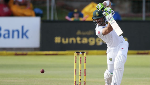 Faf du Plessis remained not out on __*© AFP