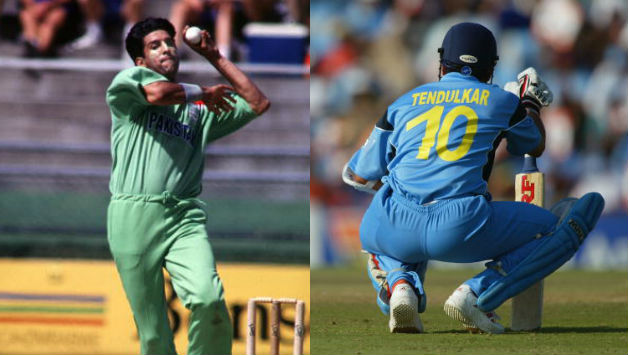 Wasim Akram (left) and Sachin Tendulkar (right) © Getty Images