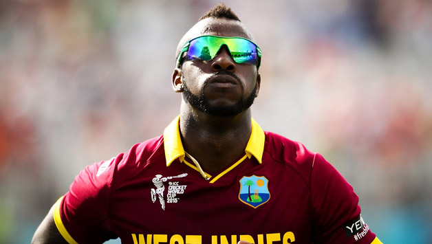 Andre Russell was seen promoting a coloured bat in BBL 2016-17 © Getty Images