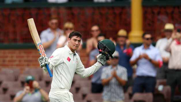 Matt Renshaw (Above) chopped one back on to his stumps off Imran Khan for 184 © Getty Images