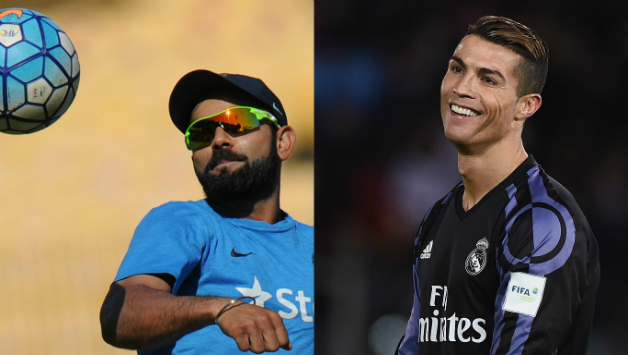 Virat Kohli feels Cristiano Ronaldo can give Lionel Messi run for money © AFP and Getty Images