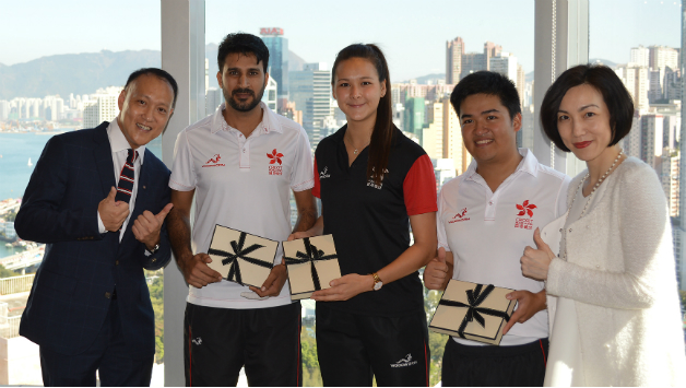 (From left) Willy Luk, Tanwir Afzal, Mariko Hill, James Chan, Dora Liu at Regal. Photo Courtesy: CHK
