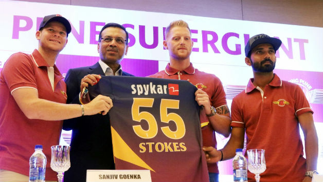 Steven Smith (Extreme Left), Ben Stokes (Second from Right) and Ajinkya Rahane (Extreme Right) will be key to RPS' success in IPL 2017 © IANS