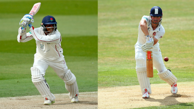 Shivnarine Chanderpaul (left) for Lanchashire, Alastair Cook for Essex © Getty Images
