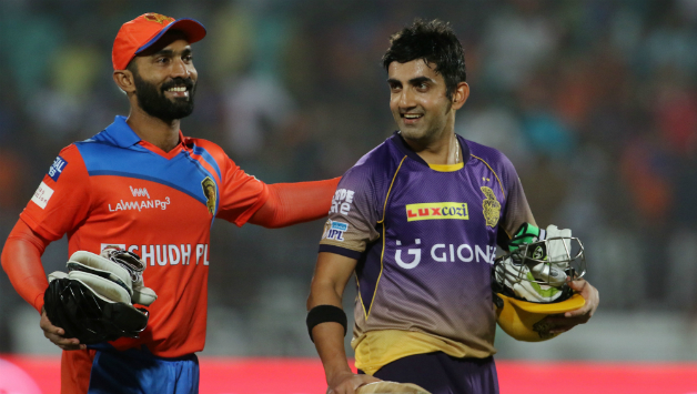 Dinesh Karthik congratulates Gautam Gambhir for win over GL © IANS