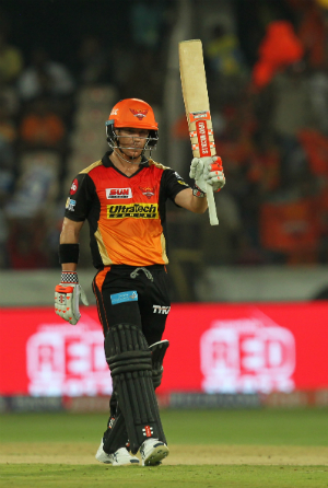 David Warner struck 76 not out off 44 balls © BCCI